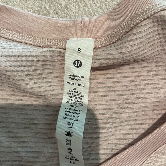 Lululemon Swiftly Tech Long-Sleeve Shirt 2.0 Hip leng Strawberry Milkshake Size8 - Picture 4 of 4